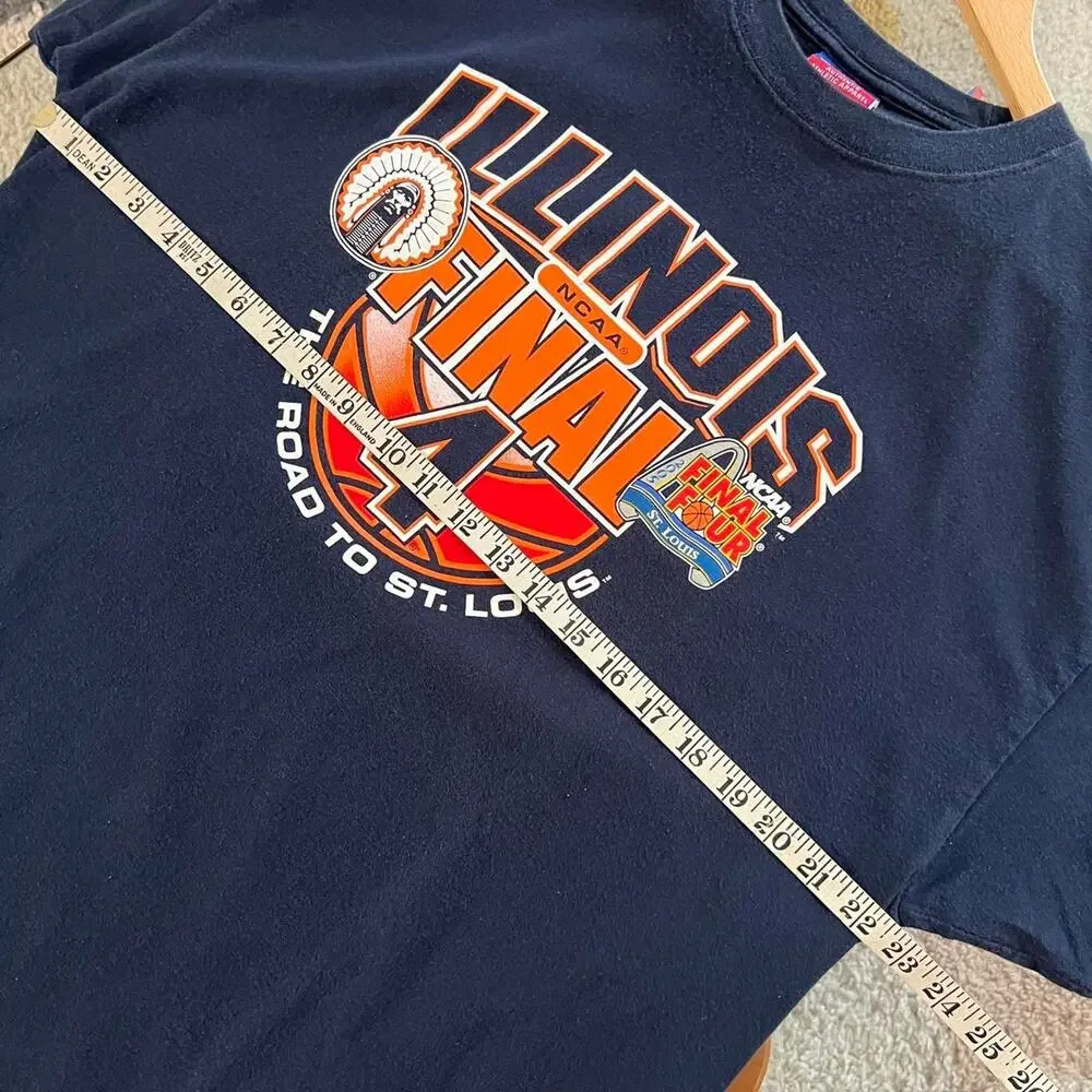 Vintage Y2K University of Illinois Final Four Champion T-Shirt | Size XL - Picture 7 of 8
